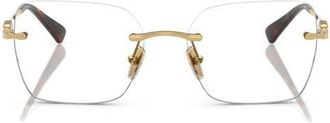 Vogue Eyewear 53mm Square Optical Glasses in Gold at Nordstrom