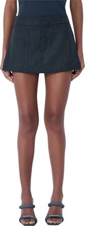 Alexander Wang Tailored Mini Rok - Dames - Korte rokken - Zwart - M - Leer - Rokken
