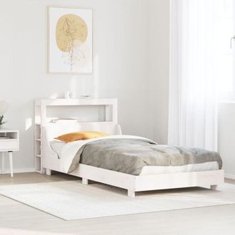 vidaXL Vidaxl - Estructura De Cama Sin Colch&oacute;n Madera Maciza Blanca 75x190 Cm
