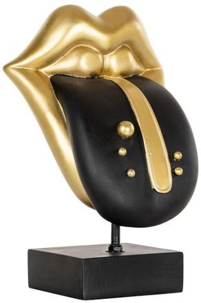 Richmond Interiors Design Dekorationsobjekt Tongue, Schwarz/Gold