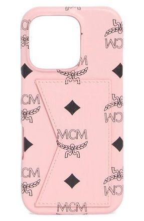 MCM Monogram iPhone 16 Pro Case in Soft Pink at Nordstrom Rack