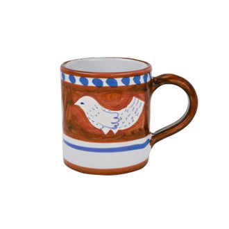 Arcucci feather orange mug cylindrical 33 cl