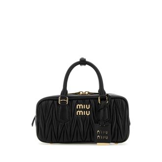 Miu Miu Black Leather Arcadie Handbag
