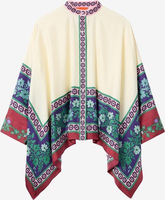 La DoubleJ Stehkragenhemd mit fantasievollem Muster