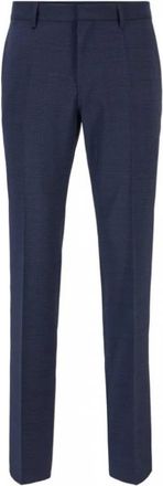 HUGO BOSS Heren, Broeken, Blauw, Maat: 2XL Wol