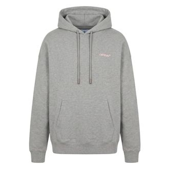 Off-white Hoodie met capuchon: Comfort en stijl - Heren - Sweatshirts & Hoodies - Grijs - Maat: L Katoen