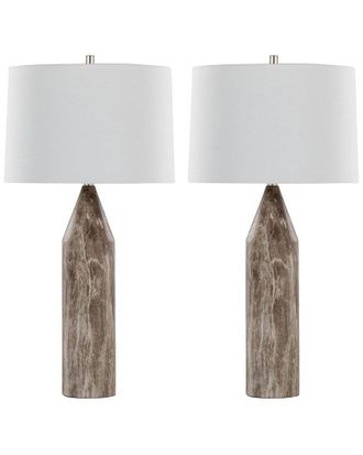 LumiSource Set Of 2 Point 30In Metal Table Lamps