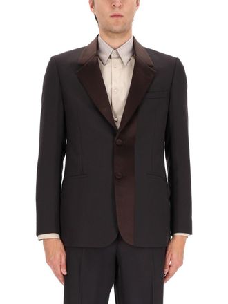 Fendi Tailored Wool Blend Blazer - Brown