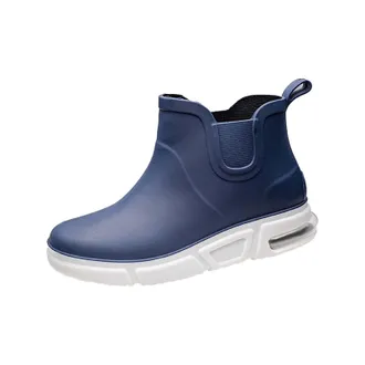 Generic Slip On Rain Boots Men Wide, Ankle Boot Waterproof Work Boots Non-Slip Outdoor Boot Comfortable Casual Shoes Hard Wearing Walking Shoe Classical Hikin