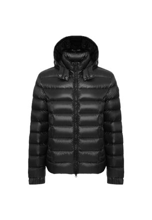 Colmar Quilted Detachable Hood Black Down Jacket