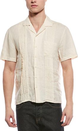 Onia Linen Pintuck Camp Shirt