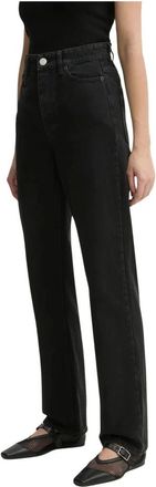 By Malene Birger Rechte jeans - Dames - Jeans - Zwart - Maat: W29 Katoen