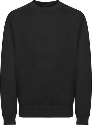 Dell'Oglio Zwarte Gebreide Kleding voor Mannen Aw 24 - Heren - Ronde hals truien - Zwart - XL - Truien & Vesten