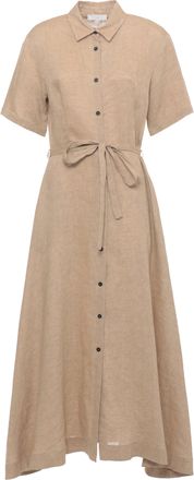 Antonelli Mason Midi Dress With Classic Collar And Flared Silhouette