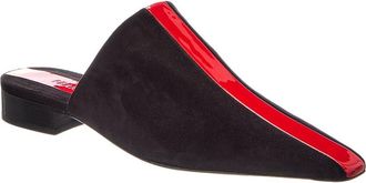Ferragamo Selestina Suede & Patent Stripe Mule
