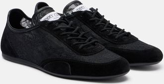 Jimmy Choo London Sunny suede-trimmed lace sneakers