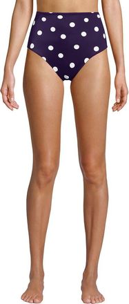 Lands End Slender Lite Ultra High Rise Bottoms in Blackberry Polka Dot at Nordstrom, Size 16