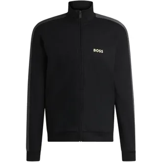 HUGO BOSS Heren Logo Regular Jas met lange mouwen (Zwart/Goud)