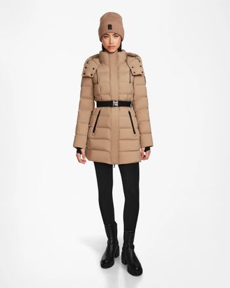 Rudsak FRIDA M WOMENS MATTE BELTED MID-LENGTH DOWN PUFFER