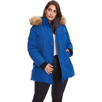 Alpine North GLACIER PLUS SIZE - Vegan Down Classic Winter Parka Jacket in Cobalt at Nordstrom, Size 4X