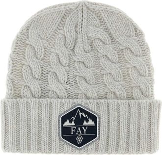 Fay Grey Wool Beanie Hat