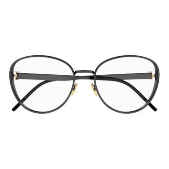 Saint Laurent Round Full Rim Eyeglasses - Black