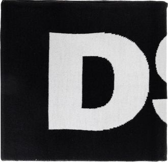 Dsquared2 Sjaal met logo - Heren - Wintersjaals - Zwart - ONE Size - Wol - Accessoires