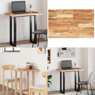 vidaXL Piano Tavolo Rettangolare 100x50x2cm Legno Massello di Acacia - Tavolo in acacia - Tavolo da pranzo