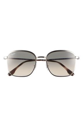 Ray-Ban 55mm Square Sunglasses in Silver at Nordstrom