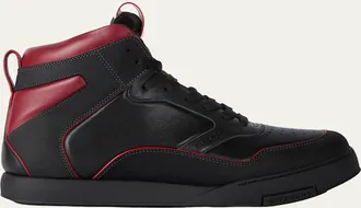 Givenchy Mens Leather High-Top Sneakers