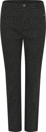 C.Ro Slim-fit Broeken - Dames - Slim Fit Broeken - Zwart - 3XL - Leer - Broeken