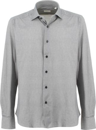 Xacus Overhemden, Heren, Grijs, 4Xl, Overhemd met semi-Franse kraag