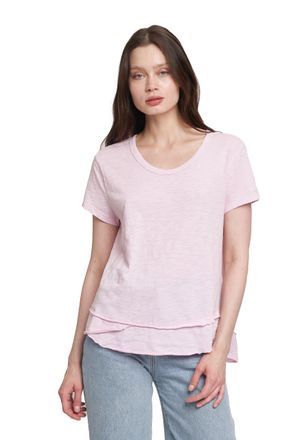 Wilt Short Sleeve Mock Layer Tee