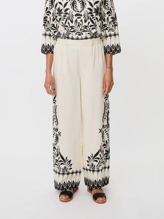 Masai Mapelyssa Floral Border Trousers in Black at Nordstrom, Size Xx-Large