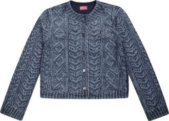 Diesel Maglia Bottoni - Dames - Truien - Blauw - Maat: M Denim