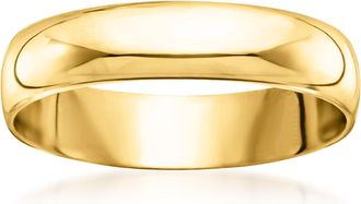 Ross-Simons Mens 5mm 14kt Yellow Gold Wedding Ring