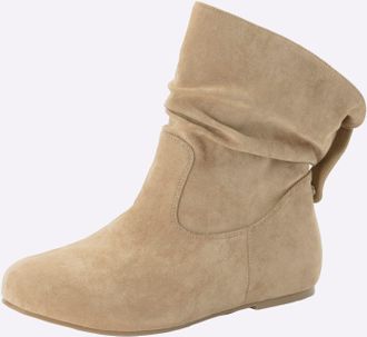 Sheego Stiefelette SHEEGO, Damen, Gr. 40, beige, Polyester, Schuhe Stiefelette