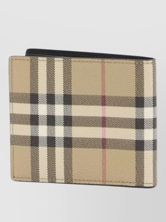 Burberry check bifold wallet