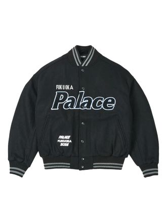 Palace logo-patch bomber jacket - Black