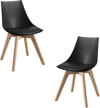 Regalos Miguel Regalos Miguel - Packs Sillas Comedor - Pack 2 Sillas Blok - Negro