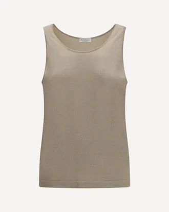 Brunello Cucinelli Luminous knit Tank Top Female XL