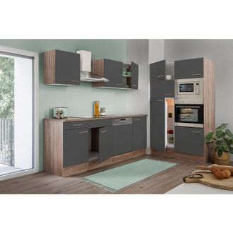 Respekta Cucina Modulo cucina blocco vuoto cucina componibile rovere York Grey Oliver 340 cm Respecta