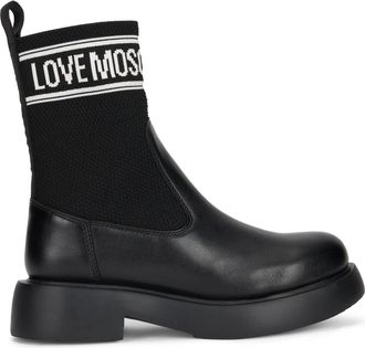 Love Moschino Bot&iacute;n con Dise&ntilde;o de Calcet&iacute;n - Shoes - Mujer - Negro - 39 EU