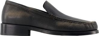 Acne Studios Loafers, male, Black, Size: 11 US Stitched Leather Loafers