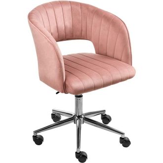 Beliani Silla De Oficina De Terciopelo Azul Claro Negro Plateado Giratoria Ajustable Acolchado Katonah