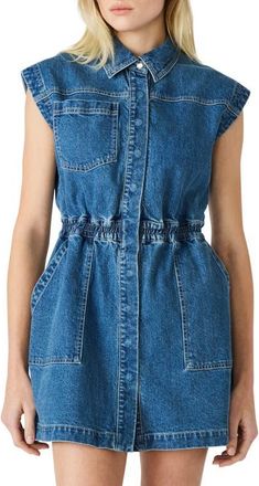 Steve Madden Robbie Denim Minidress in Aruba Blue at Nordstrom, Size Xx-Large
