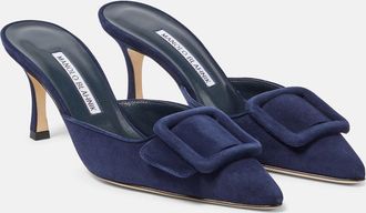 Manolo Blahnik Maysale 70 suede mules
