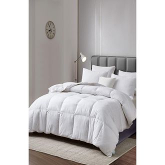 Blue Ridge Home Fashions Martha Stewart Tencel & Cotton Blend Goose Feather & Down Fiber Comforter - All Seasons in White at Nordstrom Rack, Size