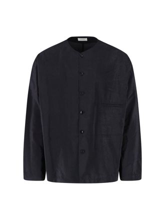 Christophe Lemaire Black Silk Blend Round Neck Shirt