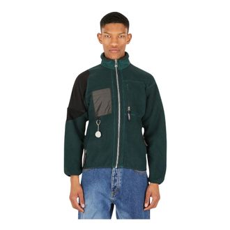 (di)vision Light Jackets, male, Green, Size: XL Construct Fleece Split Sweatshirt